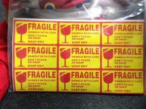 sticker fragile, 