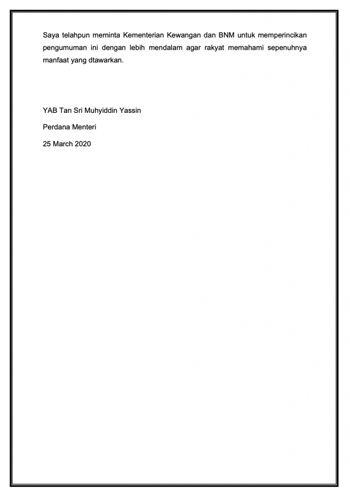 penangguhan loan 6 bulan bank negara