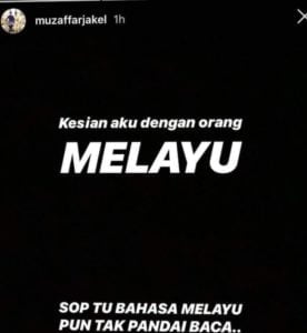 status muzafar jakel diinstagram 