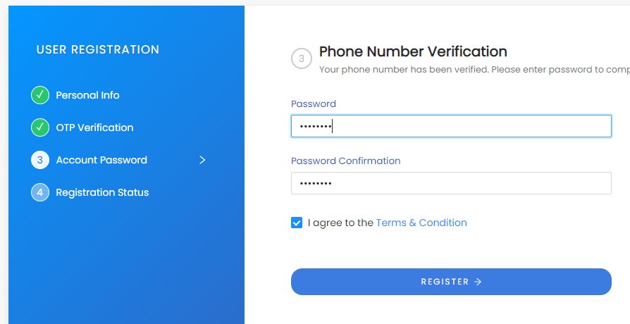 masukkan no password 