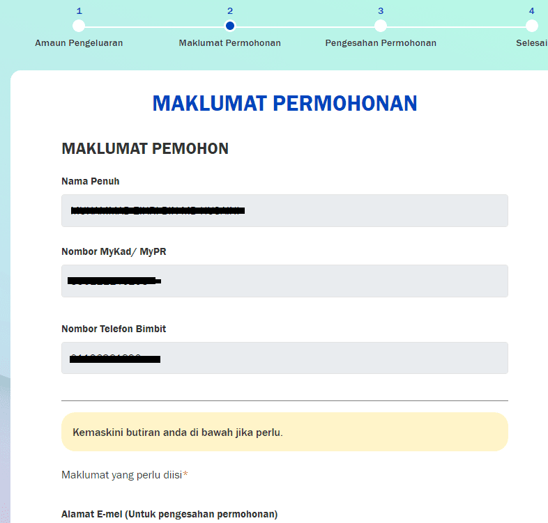 permohonan icitra kwsp akaun 1 atau 2