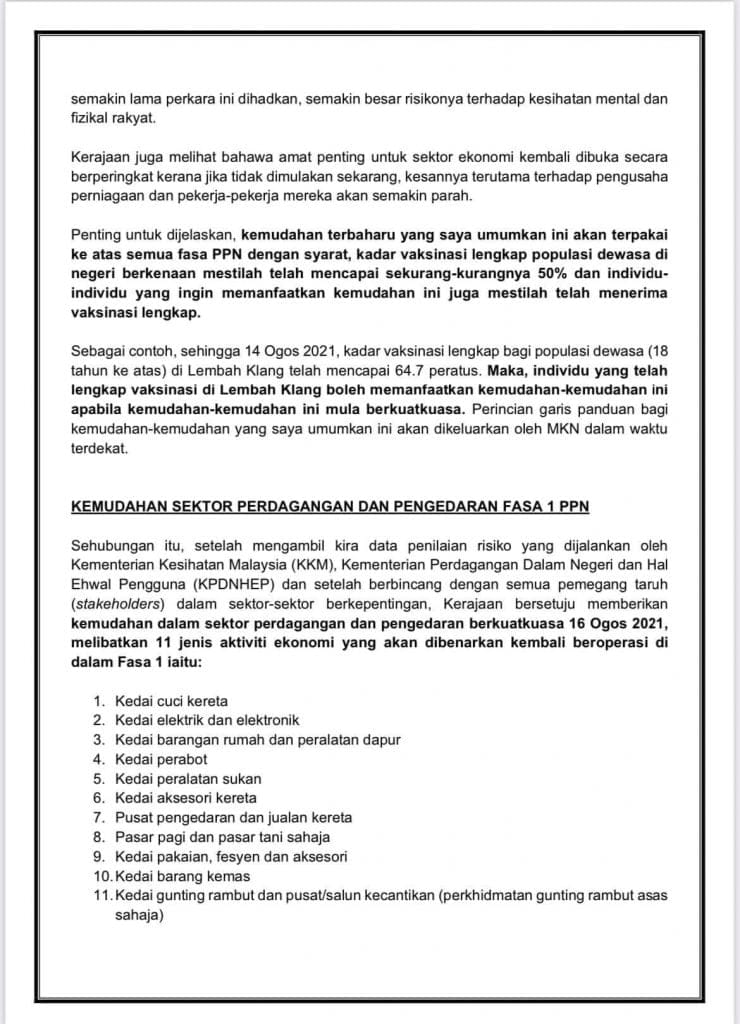 kedai yang boleh buka fasa 1